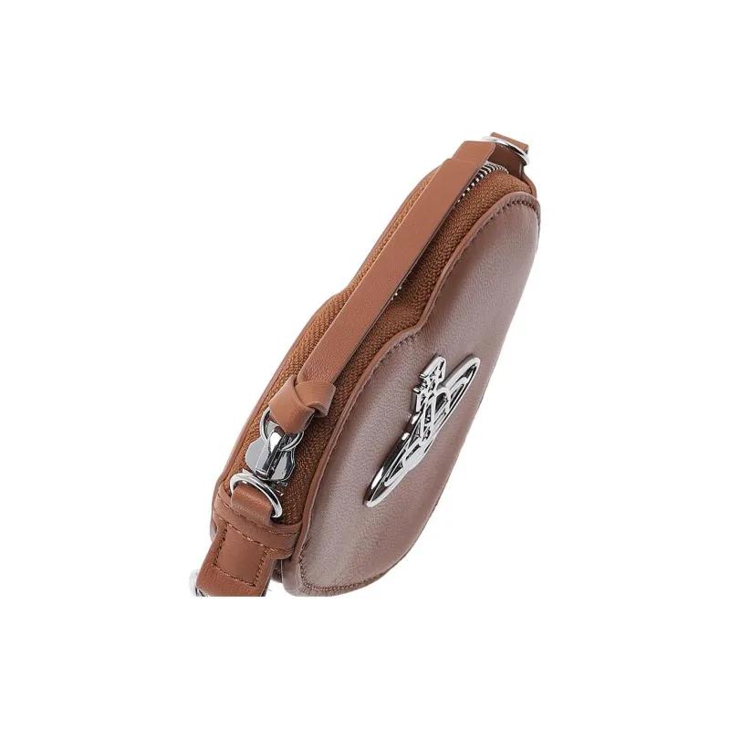 Vivienne Westwood Leather Heart Shaped Bag Handheld Crossbody Bag Shoulder Bag Women's Brown-6