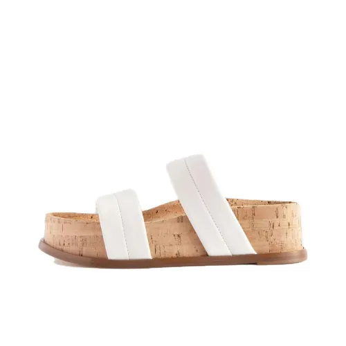 GABRIELA HEARST Slide Slippers Women's White/Brown