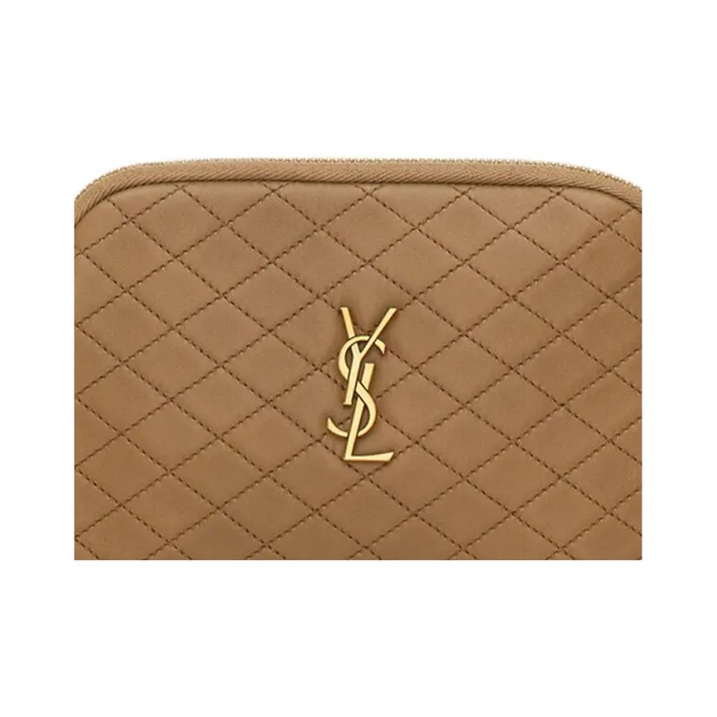 SAINT LAURENT GABY Lambskin Shoulder Bag Crossbody Bag Women's Dark Color Cork Plug-5