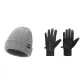 Gray Thermal Knitted Hat+Black Glove