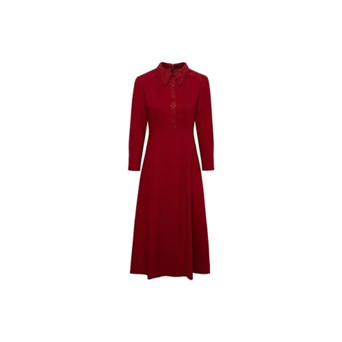 My Teno Long-Sleeved Dresses Women's Red