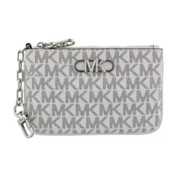 MICHAEL KORS PVC With Leather Wallet Women's White & Black