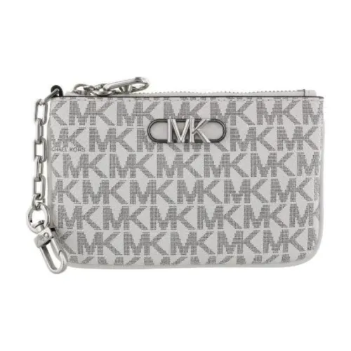 MICHAEL KORS PVC With Leather Wallet Women's White & Black