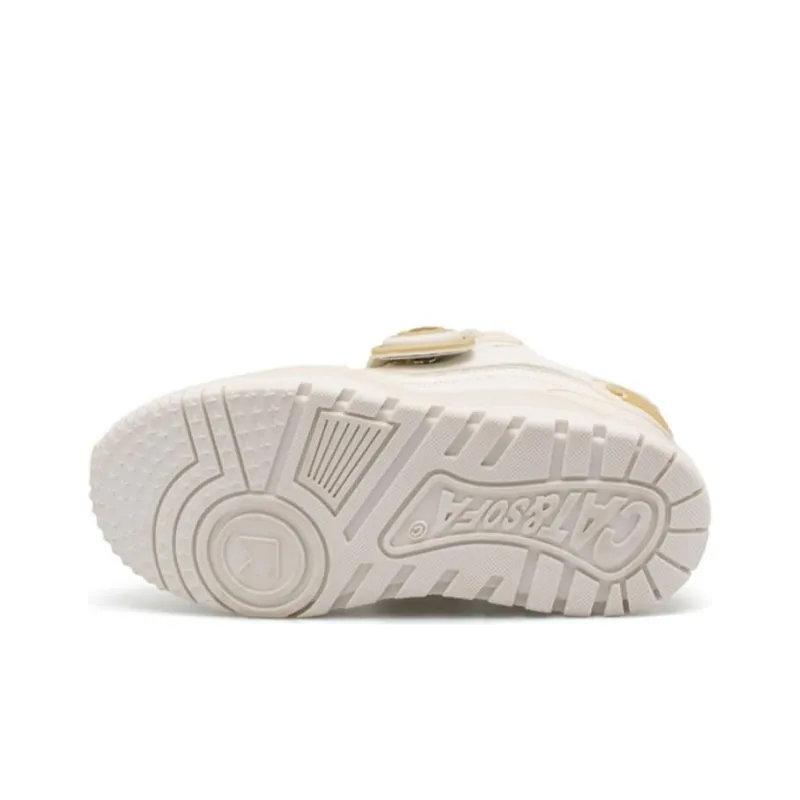 Cat&Sofa Headphone Series Low Top Skateboard Shoes Unisex Ecru-4