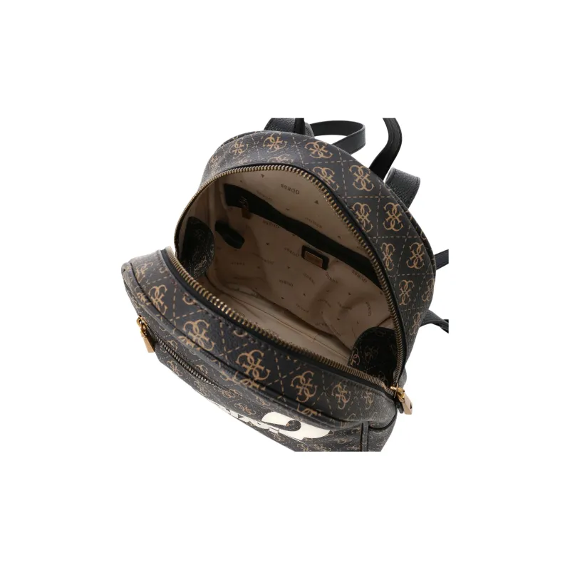 GUESS Synthetic Fiber Backpack Unisex Black & Gold-3