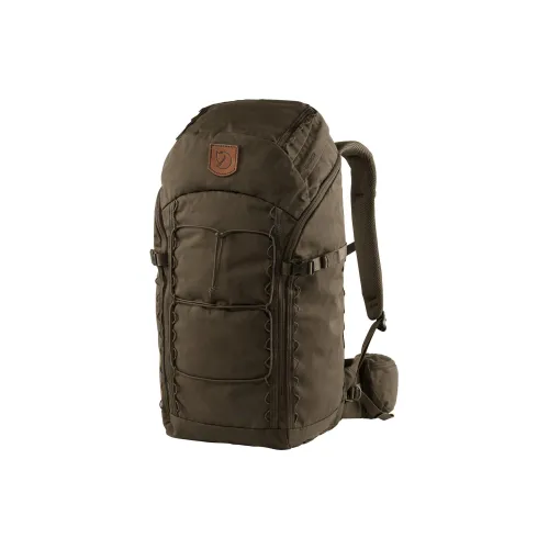 Fjallraven Recycled Polyamide Backpack Unisex Black Olive Color