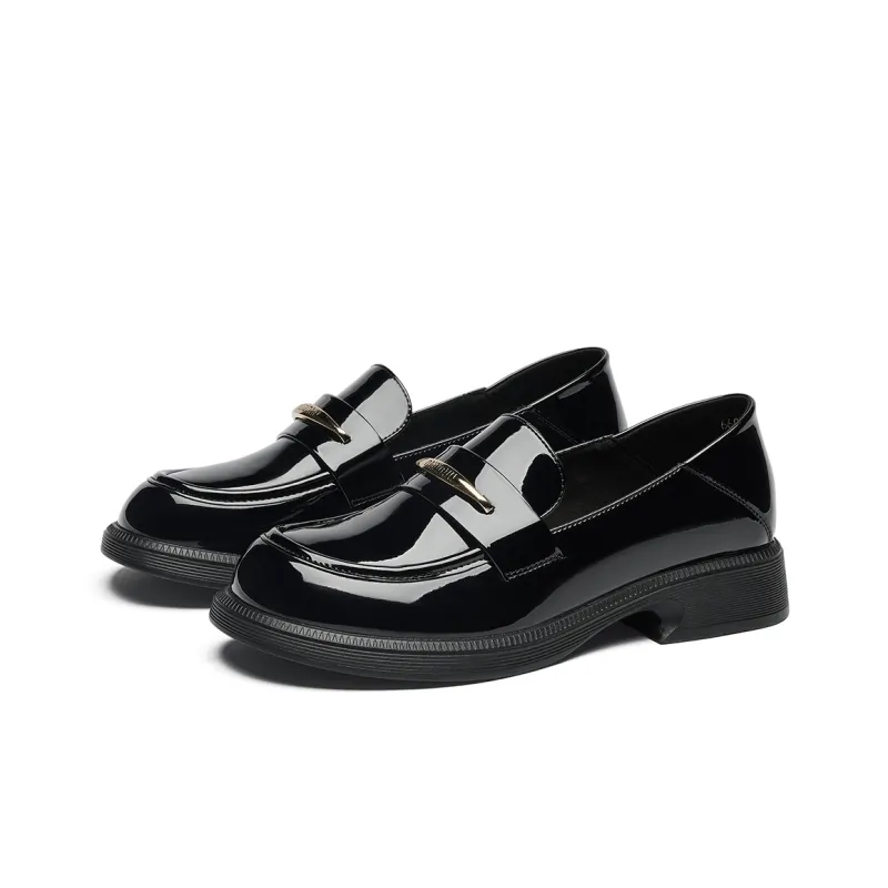 GEMEIQ Loafers Women's Low Top Black/Beige-1
