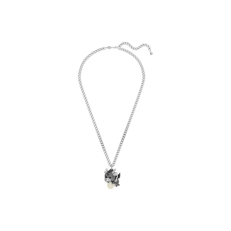 Swarovski Cubic Zirconia Faux Crystal Metal Necklaces Women's Silver-1