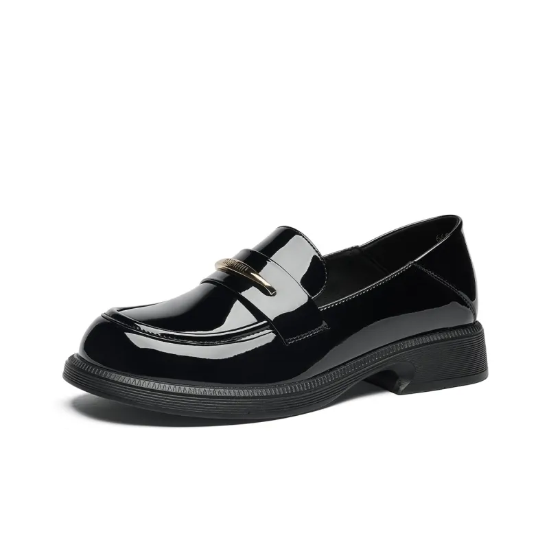 GEMEIQ Loafers Women's Low Top Black/Beige-0
