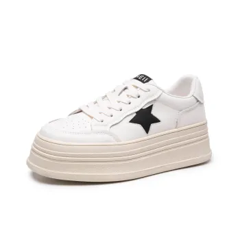 Help Anti Slip Wear Resistant Low Top Skateboard Shoes Women's White