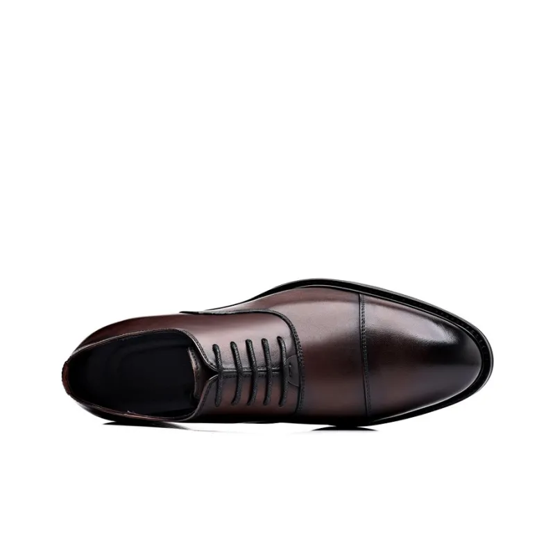 YEDANI Dress Shoes Men Low Top Black/Brown-7
