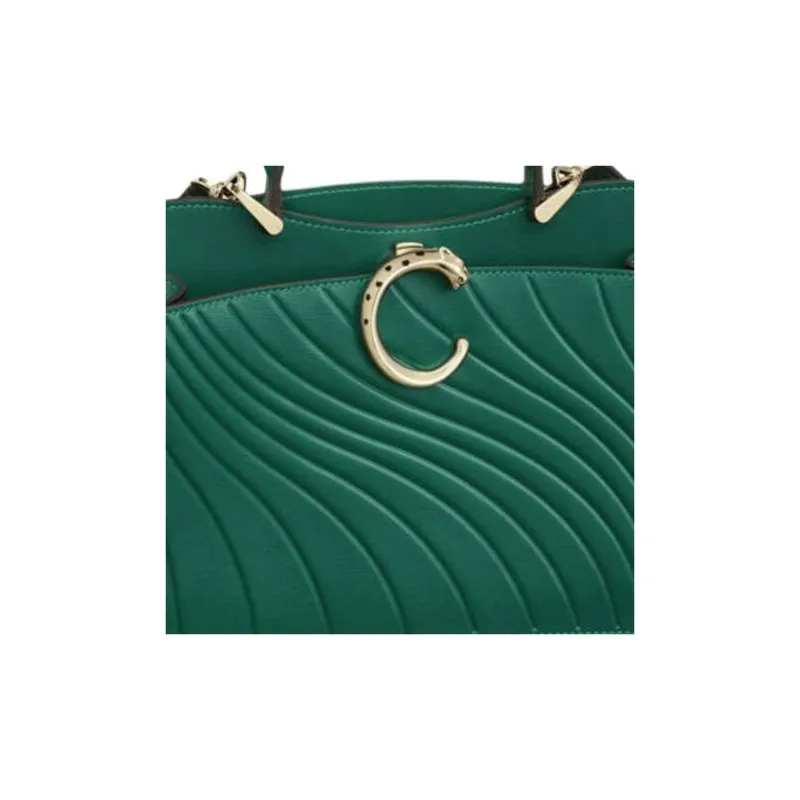 CARTIER Panthère De Cartier Calfskin Handbag Shoulder Bag Crossbody Bag Mini Women's Emerald Green-2