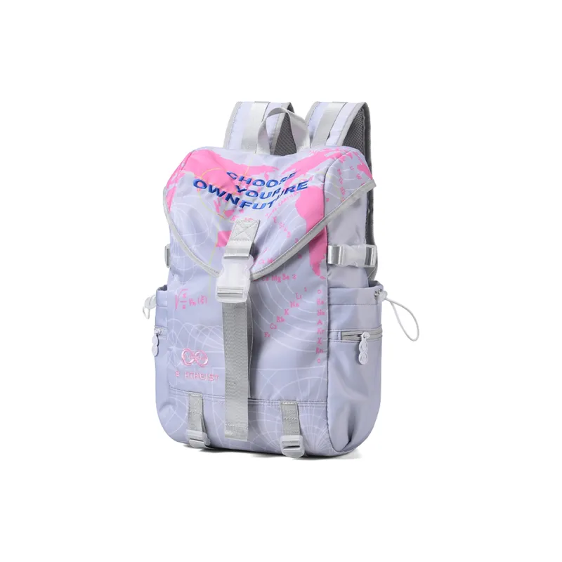 8atheist Polyester Backpack Regular Unisex Light Gray Purple-1