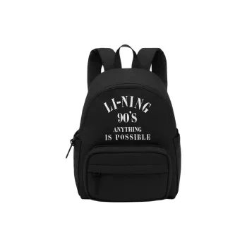 LiNing Sports Life Collection Fabric Sports Backpack Double Shoulder Regular Women's Black