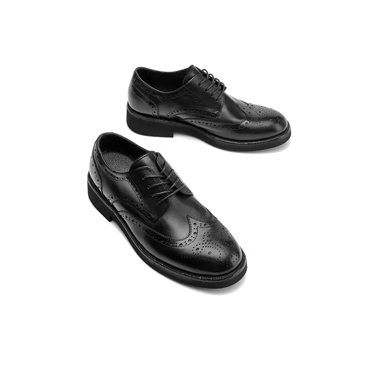 Beau Today Dress Shoes Men Low Top Brown Yellow-2