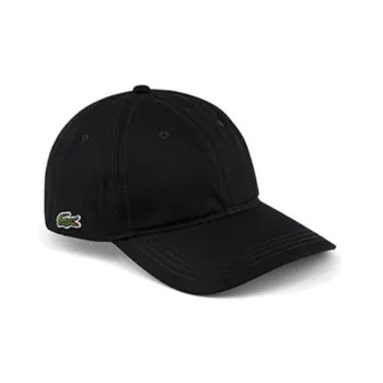 LACOSTE Cotton Baseball Caps Unisex Black
