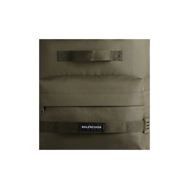 Balenciaga Army Recycled Nylon Backpack Medium Size Men's Dark Green-4