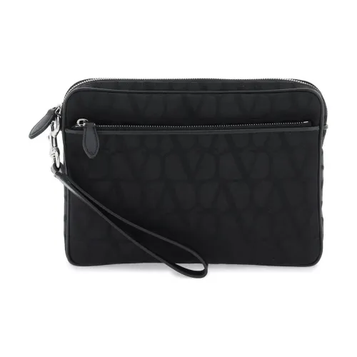 Valextra Cow Leather Coin Purse Unisex Cobalt Blue