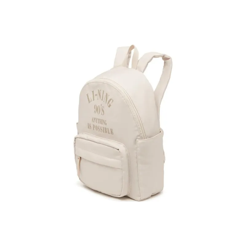 LiNing Sports Life Collection Fabric Sports Backpack Regular Women's Oat Gray-1