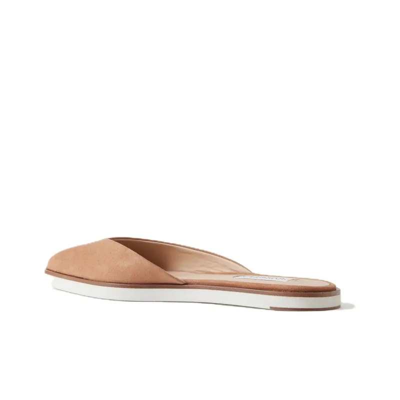 GABRIELA HEARST Bernini Wrap-toe Slippers Women's Brown White-2