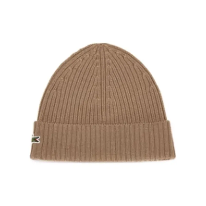 LACOSTE Wool Beanies Unisex Khaki-0