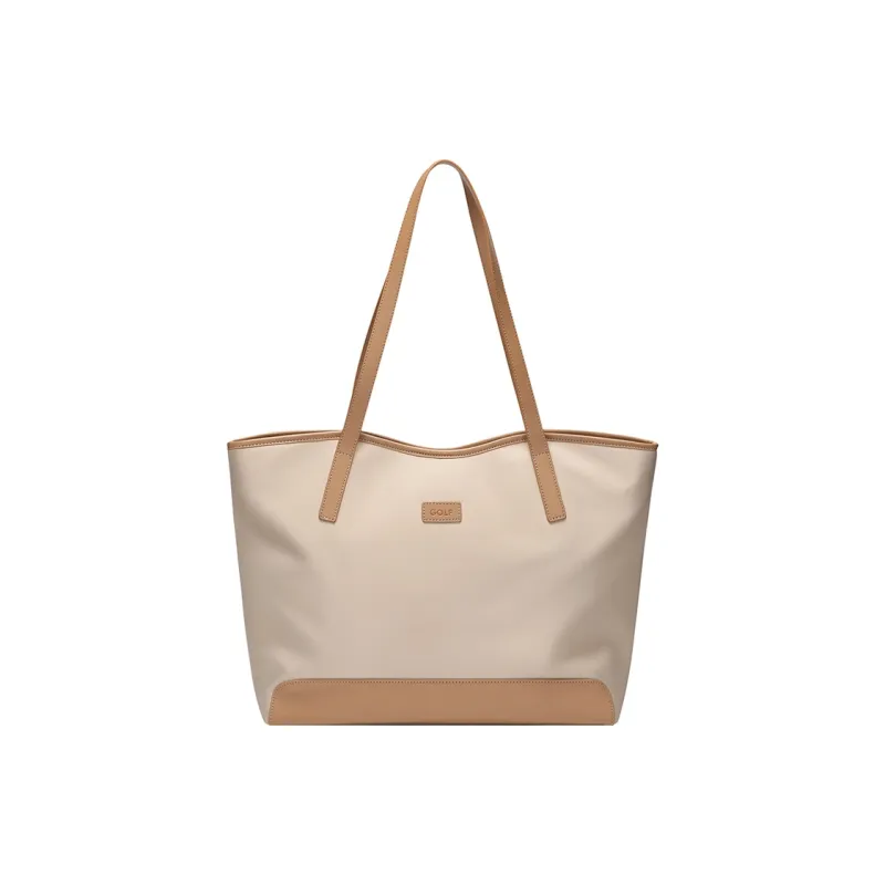 GOLF Fabric Tote Bag, Shopping Bag, Handbag, Shoulder Bag Tubas Women's Apricot/Khaki Brown-0