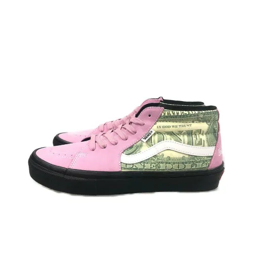 Vans Grosso Supreme X Skate Mid 'Dollar Bill - Pink'