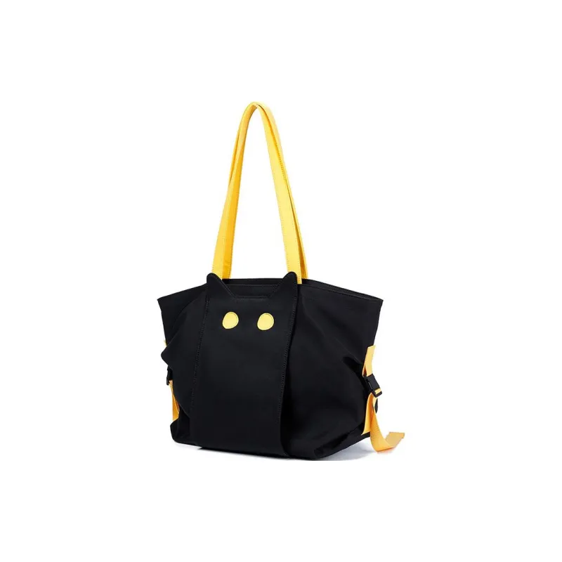 NOXXON Nylon Shoulder Bag Crossbody Bag Handbag Large Size Unisex Obsidian Black-1
