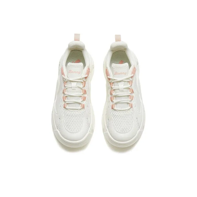 Anta Life Collection Bunny Abrasion Resistant Low Top Casual Shoes Women's White Pink-2