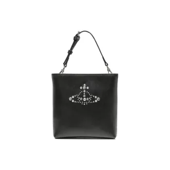 Vivienne Westwood Genuine Leather Handbag Shoulder Bag Crossbody Bag Women's Black