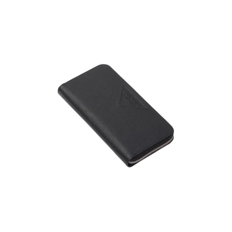 PRADA Saffiano Leather Wallet Men's Black-2