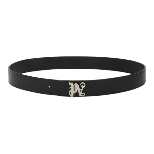 PALM ANGELS Monogram-appliqu� Leather Belt