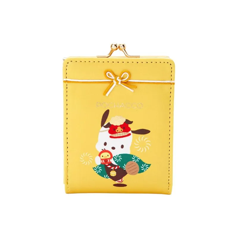 Sanrio Polyurethane Card Holder Wallet Coin Purses Regular Women's Yellow-0