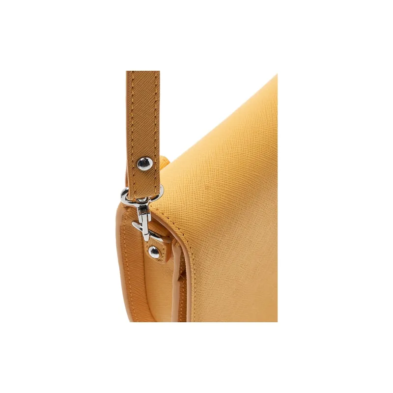 Vivienne Westwood Calfskin Saddle Bag Shoulder Bag Crossbody Bag Women's Yellow-6