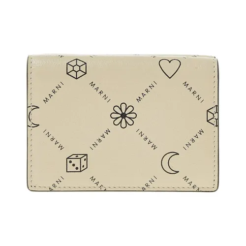 MARNI Cow Leather Wallet Women's Light Ivory