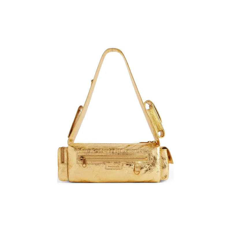 Balenciaga Superbusy Lambskin Handbag Shoulder Bag Women's Gold-3