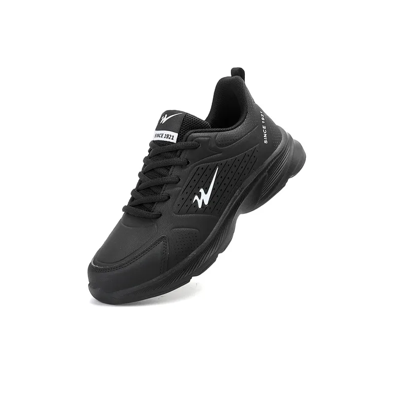 Binary Cushioning Height Increasing Lightweight Slip Resistant Low Top Casual Running Shoes Women's Black-2