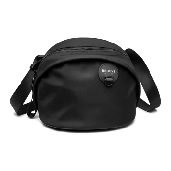 FAIRWHALE Pu Membrana Dermalis Crossbody Bag Shoulder Bag Backpack Small Size Unisex Black/Gray/Olive Green