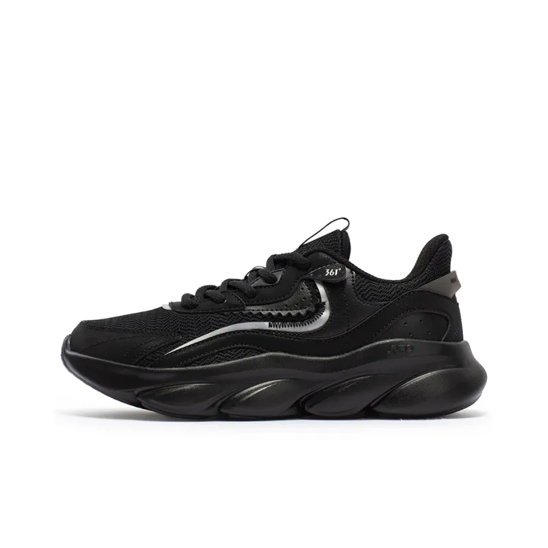 361° Cushioning, Slip Resistant, And Abrasion Resistant Low Top Casual Running Shoes Women's Obsidian Black-0