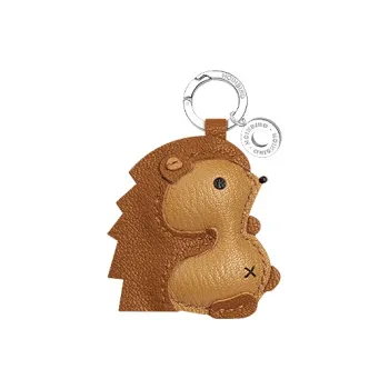 After The Bird Handmade Lambskin Genuine Leather Keychains Unisex Maillard Style Color Scheme Brown