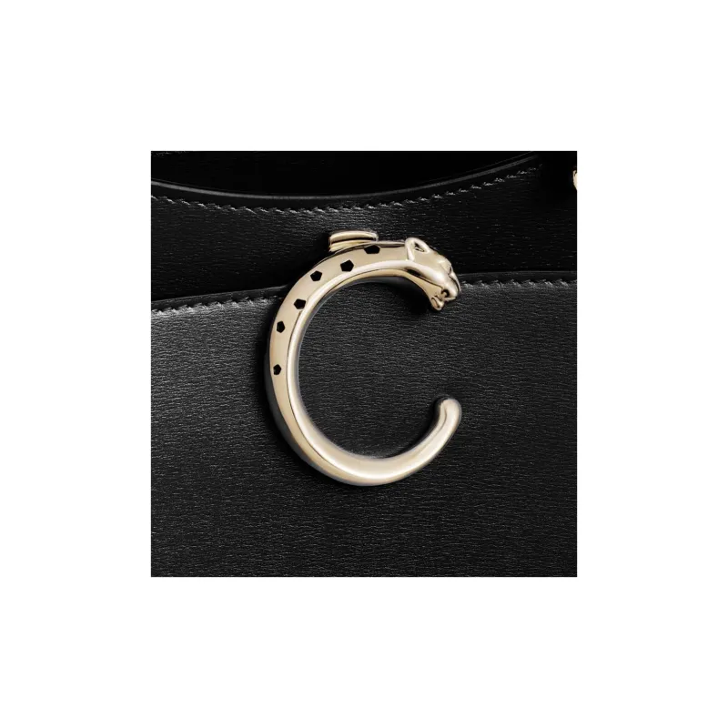 CARTIER PANTHÈRE Calfskin Shoulder Bag Crossbody Bag Mini Women's Black-1