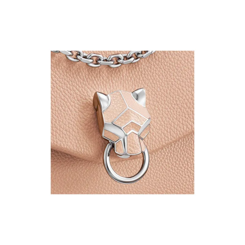 CARTIER PANTHÈRE Calfskin Combined With Lambskin Shoulder Bag Crossbody Bag Mini Women's Pink-1