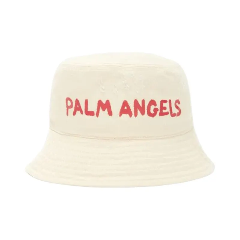 PALM ANGELS 100% Cotton Bucket Hats Women's White-0