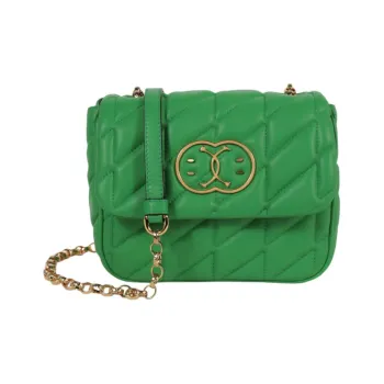 MOSCHINO Sheepskin Leather Portable Crossbody Bag Shoulder Bag Women's Green
