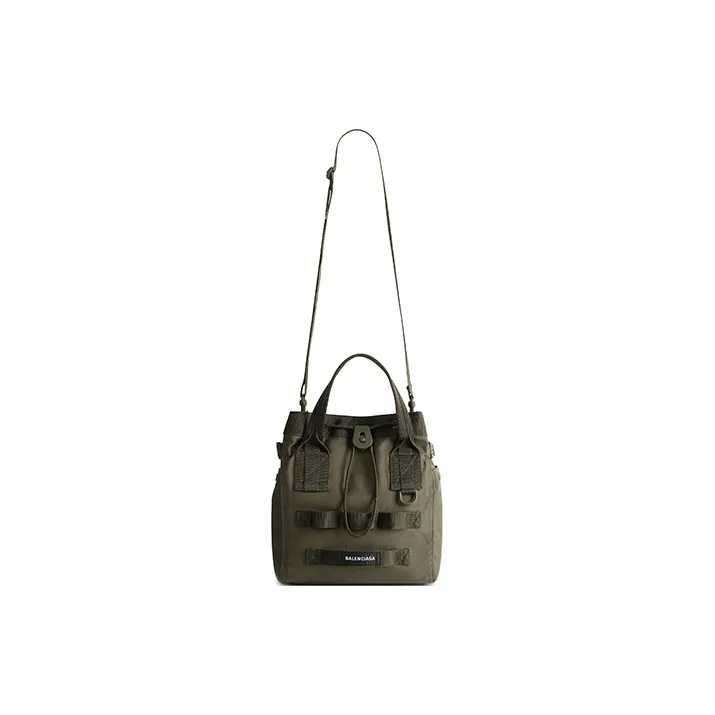 Balenciaga Army Recycled Nylon Tote Bag, Shopping Bag, Shoulder Bag, Crossbody Bag, Handbag Trumpets Men's Dark Green-4