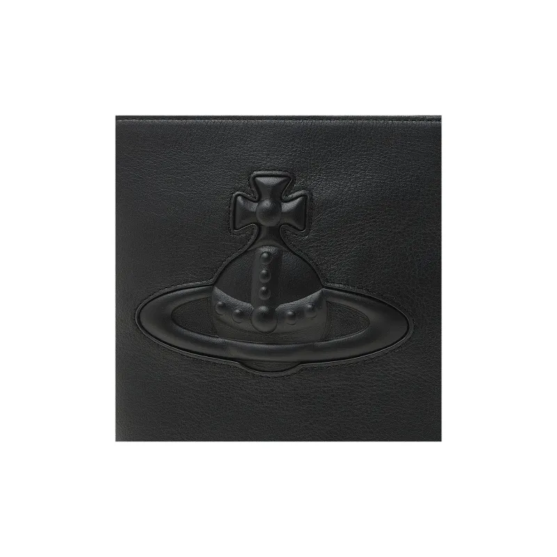Vivienne Westwood Cow Leather Shoulder Bag, Crossbody Bag Unisex Black-5