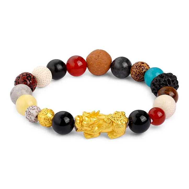 RUOK Beaded Bracelet Wooden Unisex-4