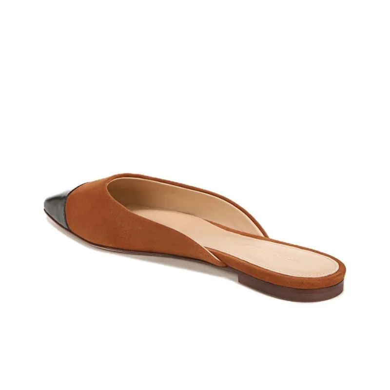 VERONICA BEARD Wrap-toe Slippers Women's Black Brown-3