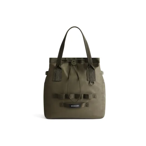 Balenciaga Army Nylon Tote Bag Shopping Bag Shoulder Bag Handbag Medium Size Men's Dark Green