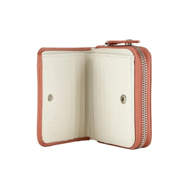 Vivienne Westwood Jordan Cow Leather Wallet Medium Size Women's Pink-3